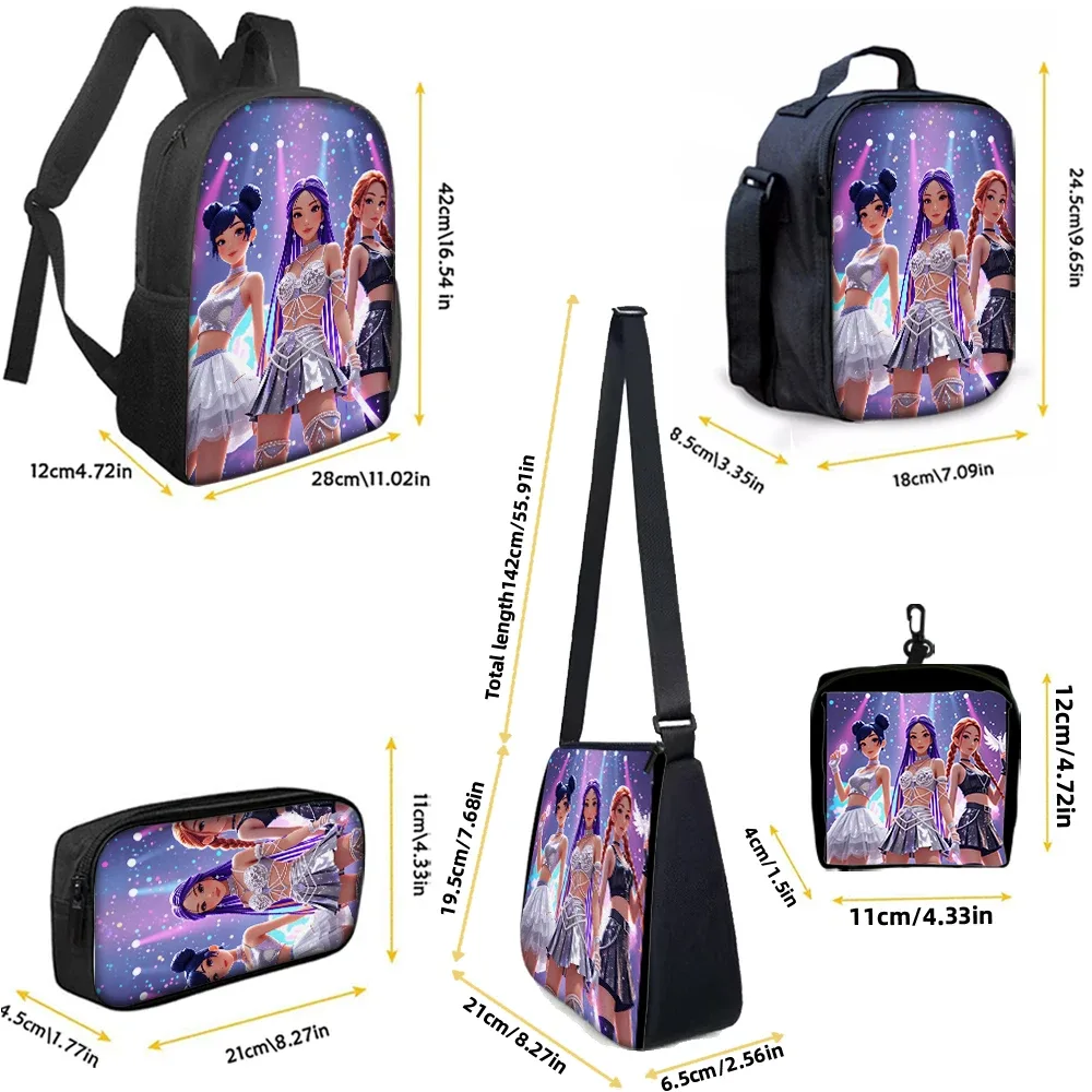 ensemble de sacs à dos à motif de groupe de filles k-pop, 1/2/3/4/5 pièces, le cadeau parfait pour les fans de kpop