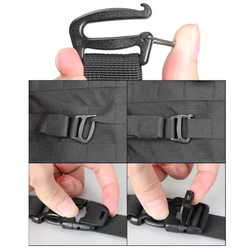 sangles de sac à dos tactiques molle, 2 pièces, sangles de fixation réglables et allongées, sangles à boucle molle, accessoires pour sac à dos d'extérieur
