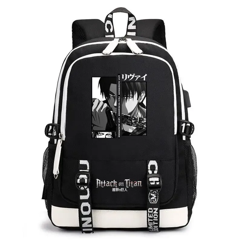 sac à dos anime attack on titan, cartable d'étudiant de grande capacité, léger et durable, peut accueillir un ordinateur de 16 pouces