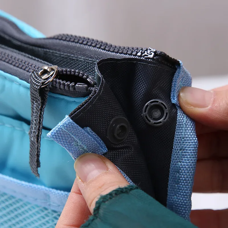sacs à cosmétiques en nylon pour femmes, fourre-tout à double fermeture éclair, sac de maquillage, sac de rangement de produits de toilette, organisateur de maquillage de voyage en plein air pour filles