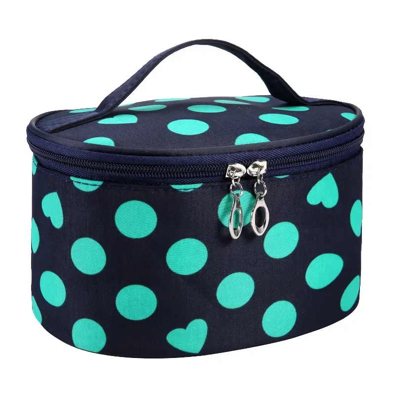 1 pièces dot bowknot femmes dentelle patchwork organisateur sac étuis de maquillage femme dentelle sac cosmétique étanche pochette cosmétique maison