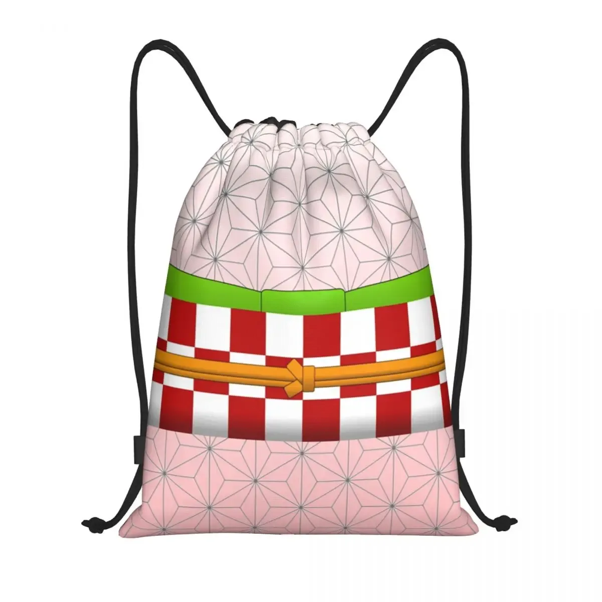 sac à dos personnalisé kimetsu no yaiba nezuko avec cordon de serrage, sac de sport pour femmes, sac d'entraînement demon slayer anime manga
