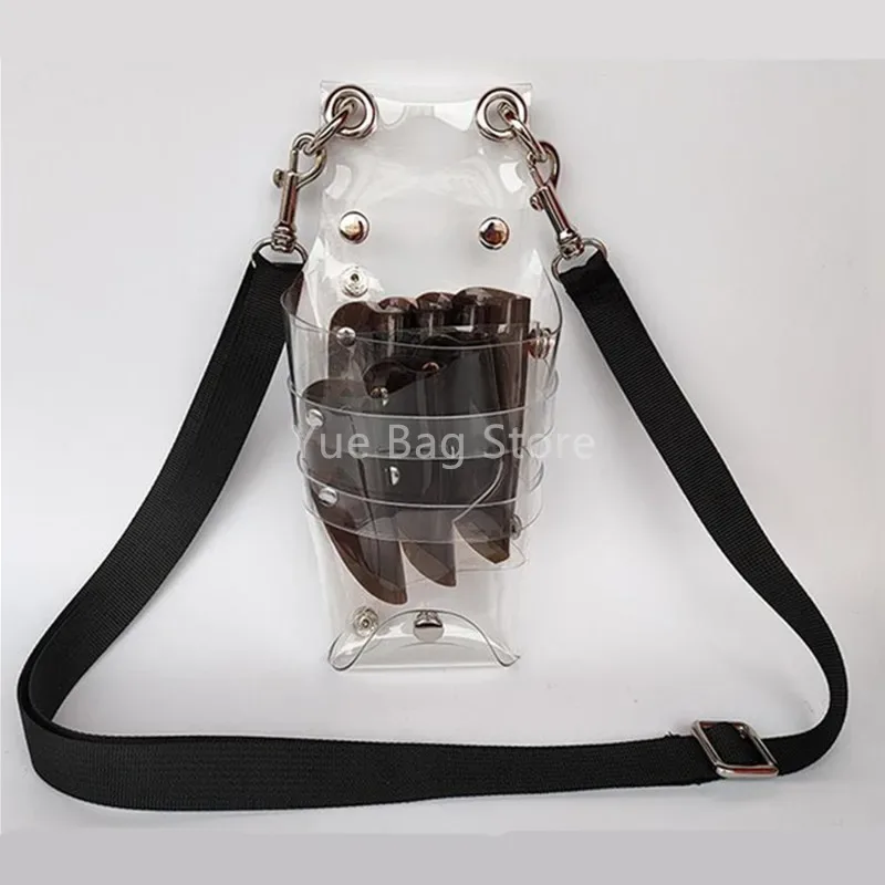 sac de rangement transparent pour ciseaux de coiffure, 1 pièce, 10 documents, étui de salon, support en poudres, sacoche, outil de coiffure, 2 #