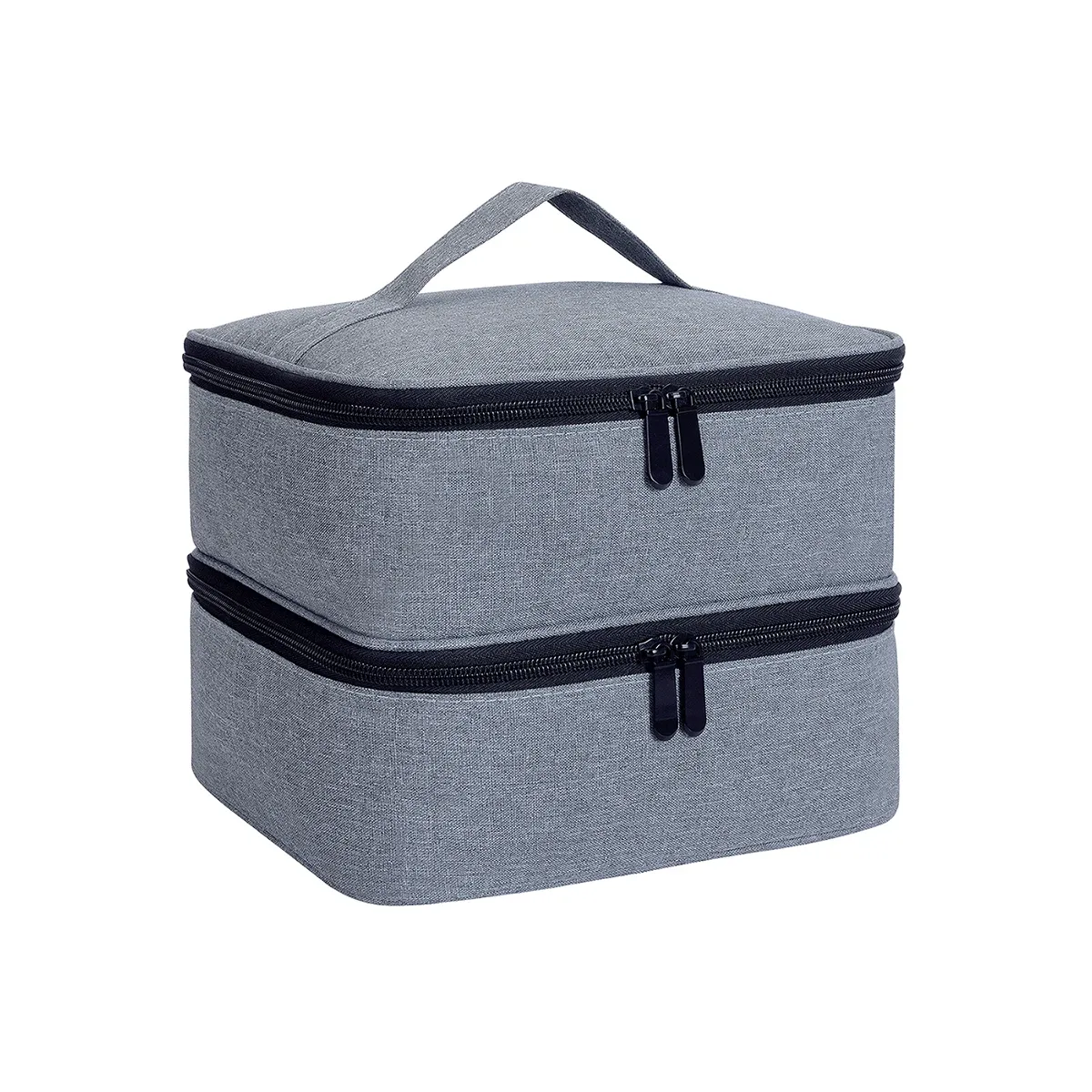 organisateur de vernis à ongles, sac fourre-tout de rangement cosmétique double couche portatif pour les amateurs d'ongles, peut stocker des outils à ongles, du gel de vernis à ongles, d