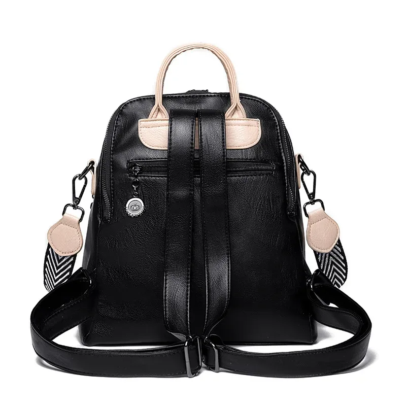sac à dos en cuir pu souple pour femmes, sac à bandoulière de voyage, sac à dos de grande capacité pour filles