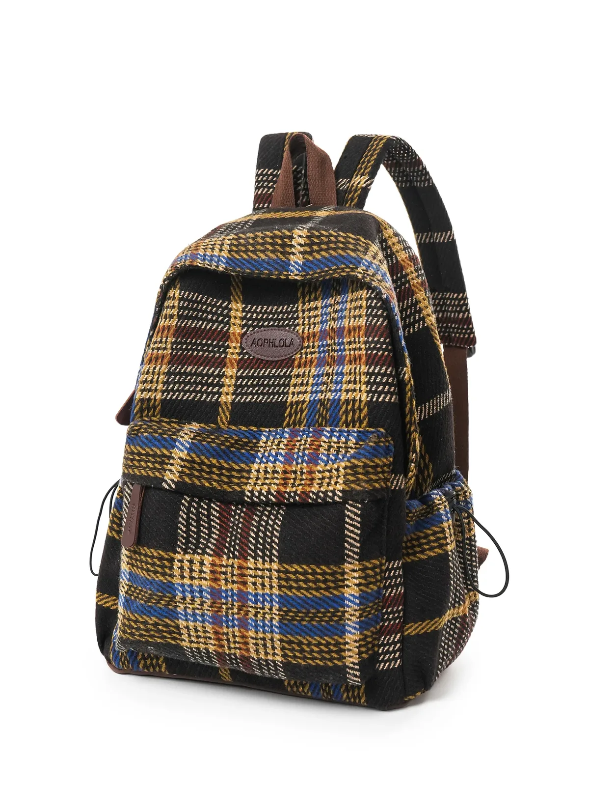 toile de laine motif damier femme sac à dos école livre sacs pour adolescentes garçon femme collège sac étudiant loisirs bagpack