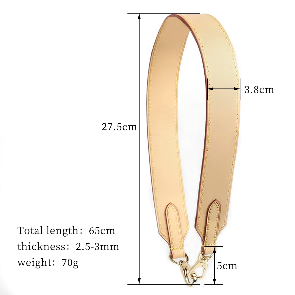 sangle de sac large en cuir véritable de 65cm, pour sacs à main, tannage végétal, sangles de sac à bandoulière pour poignée, accessoires de sac à bandoulière