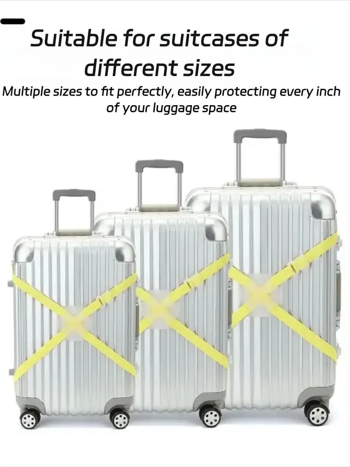 scandihome sangle de bagage de voyage ceintures de valise réglables bagages croisés valise boucle d'emballage sangle élastique protéger cravate