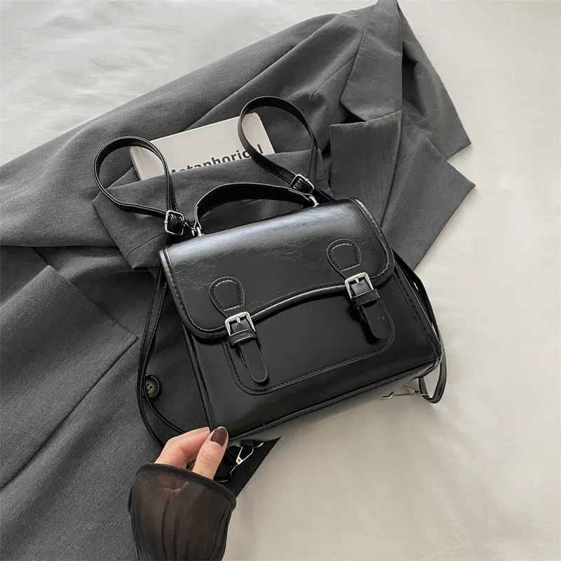 sac à dos en cuir pu souple pour femme, sac à main simple pour femme, sacs à main décontractés pour documents solides, sacs initiés pour dames, style collège, mode
