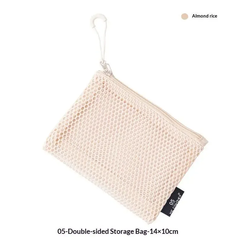 pochettes de rangement cosmétiques en maille respirante avec fermeture éclair lisse – petit organiseur de maquillage de voyage