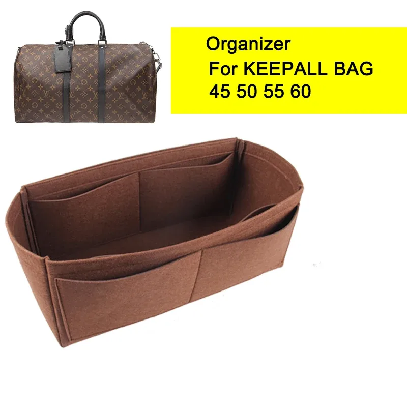 pochette intérieure en feutre pour sac de voyage, trousse de maquillage adaptée à keepall 45 50 55 60