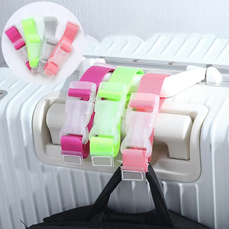 Sangles de bagages réglables portables, accessoires de bagages à roulettes en Nylon, sangles à boucle suspendues, sangles de sac de valise, crochets de verrouillage de ceinture