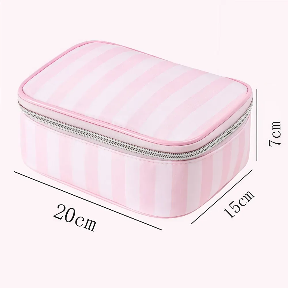 trousse de maquillage portable grande capacité en tissu oxford – sac de rangement cosmétique minimaliste pour voyage