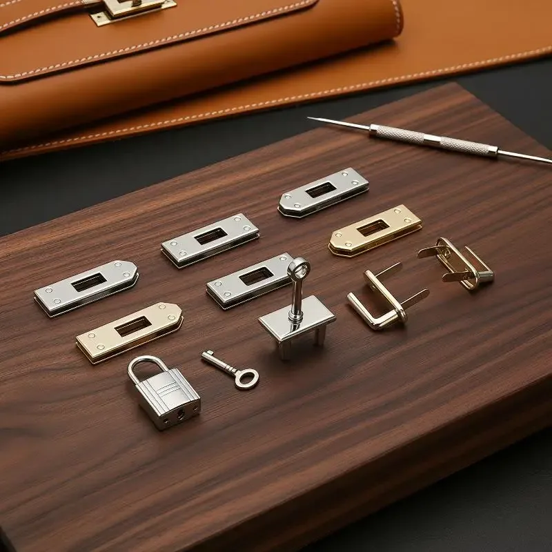 7 pièces de boutons de fermeture en métal de haute qualité pour la fabrication sur mesure de sacs à main, sacs à bandoulière et pochettes diy.
