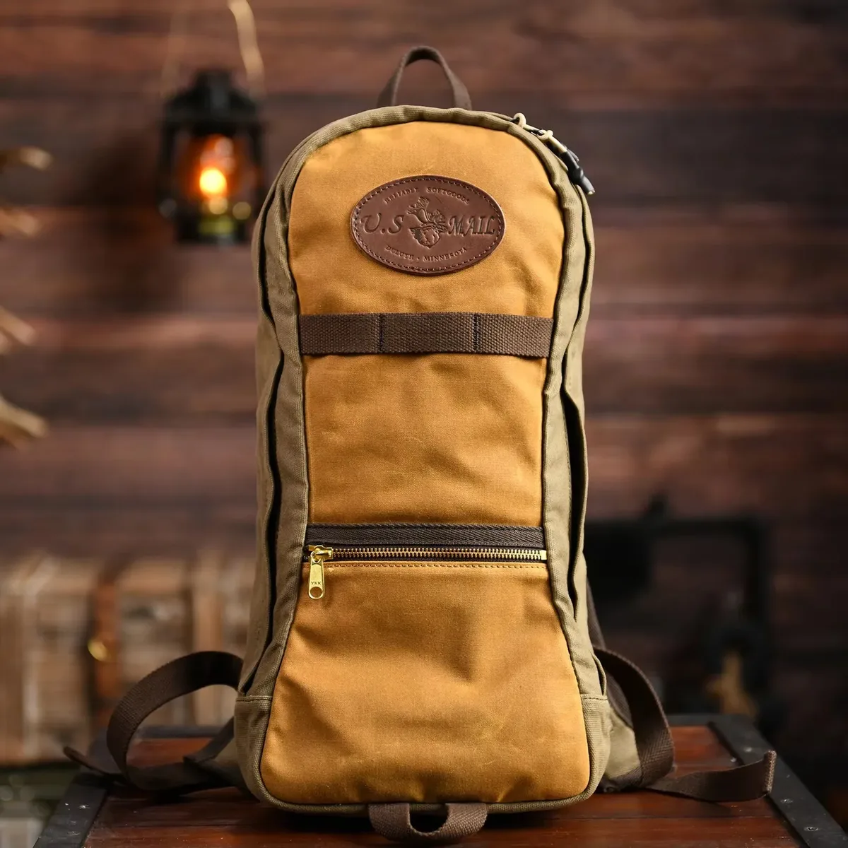toile cirée à l'huile de haute qualité alpinisme en plein air vertical unsex américain rétro moto sac à dos hydrofuge