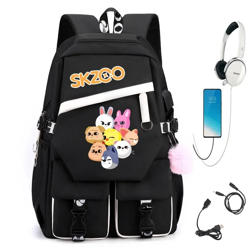 nouveau straykids sac à bandoulière étudiant sac à dos sac de loisirs voyage sac à dos skzoo sacs d'école garçons filles adolescents bookbag