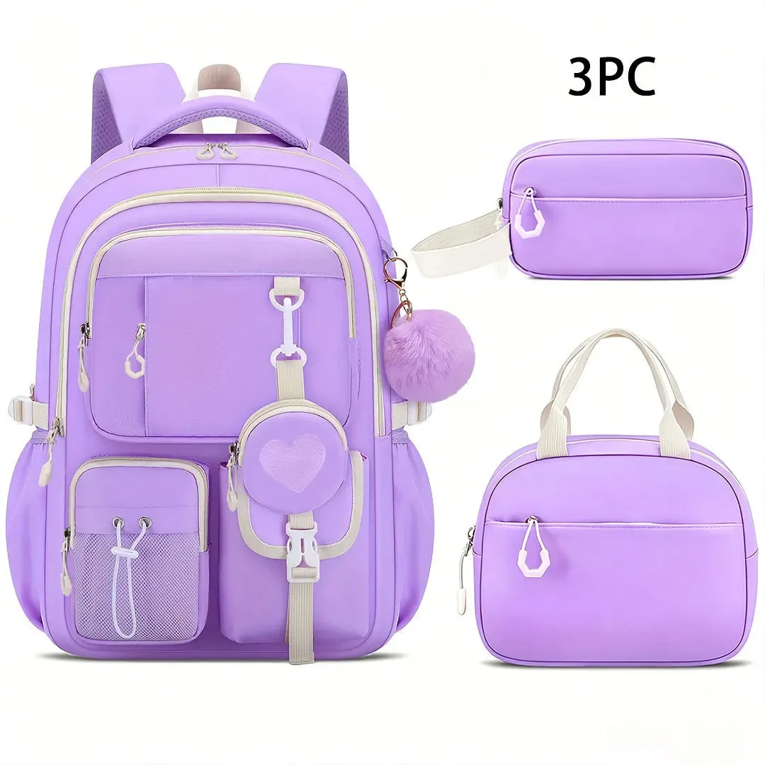 sacs d'école pour enfants pour adolescentes ensemble cartable kawaii école primaire 3 pièces sac à dos de lycée enfants sac à dos de voyage