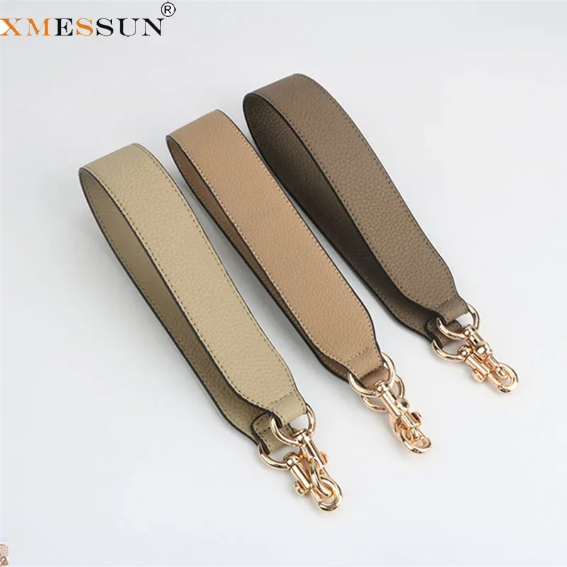 XMESSUN – sac à bandoulière tendance pour femmes, bretelles pour les mains, bretelles en cuir véritable, larges bretelles, accessoires à sangle courte, nouvelle collection