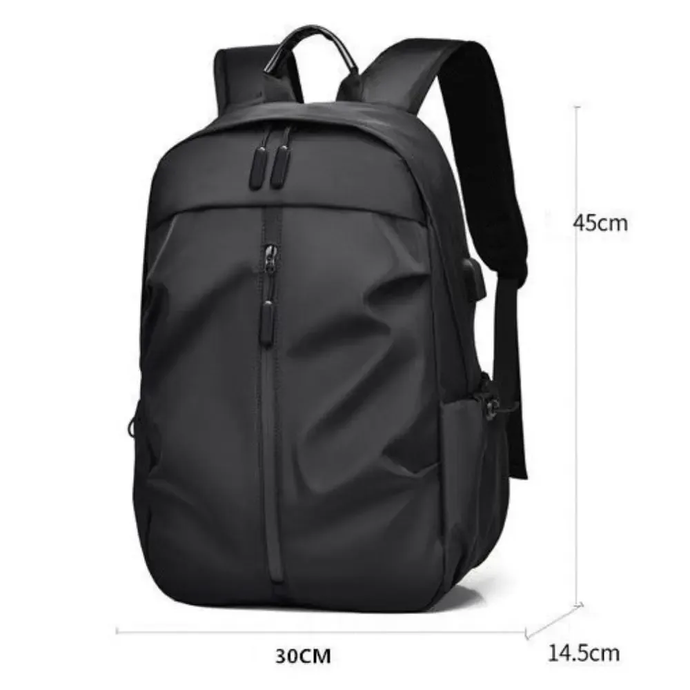 nouveau sac à dos polyvalent en nylon gris, noir, bleu, grande capacité, sac pour ordinateur, sac d'école lavable, pour hommes et femmes