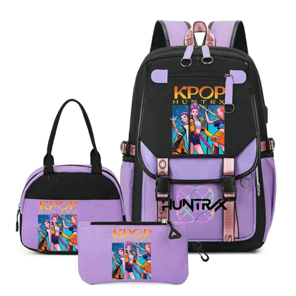 nouveaux sacs à dos kpop demon hunters, sac d'école pour garçons et filles, sac à dos pour ordinateur portable, pour adolescents, filles et femmes, imprimé mochila escolar, cadeau