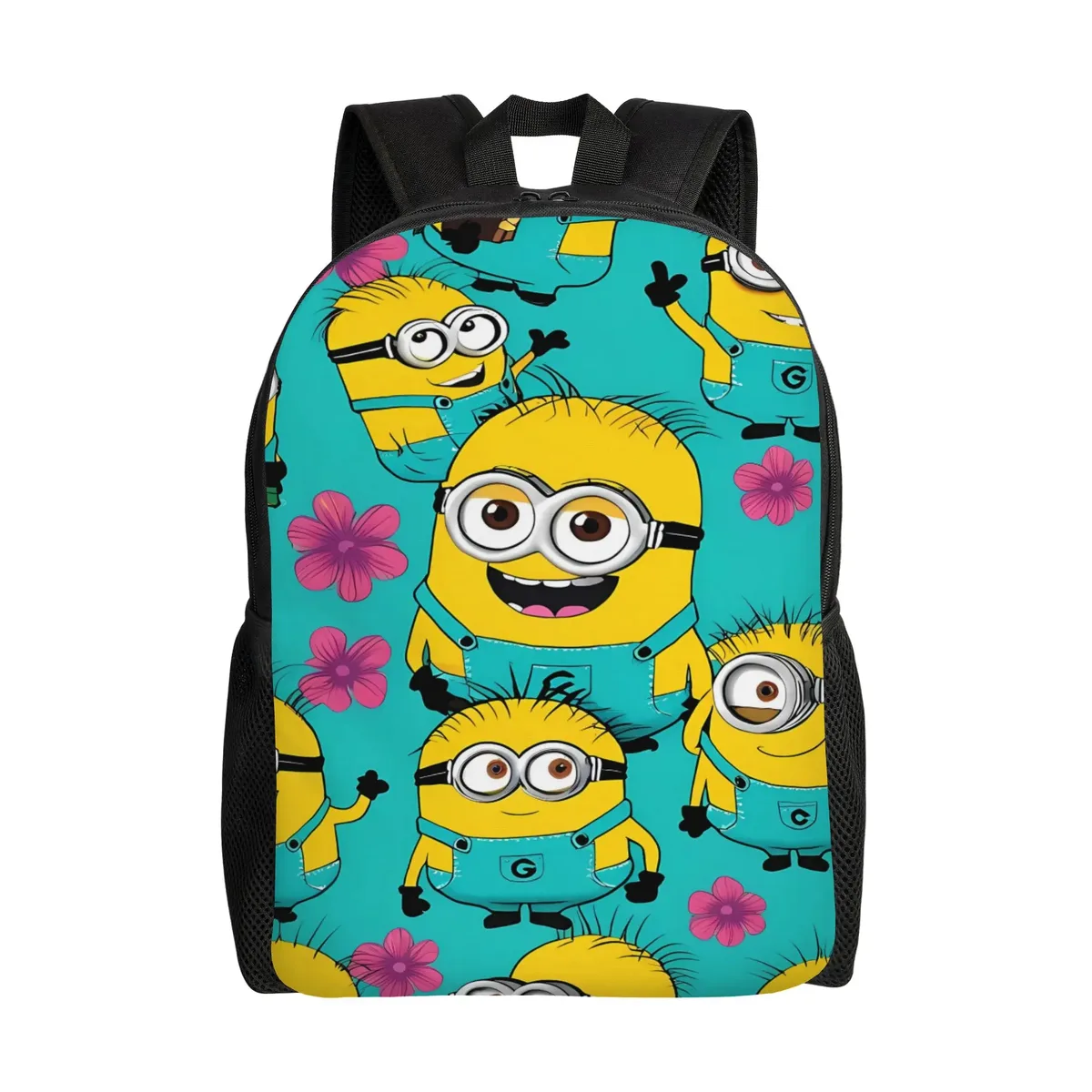 sac à dos m-minions de dessin animé, sacs à dos mignons pour filles, sacs de trekking de grande taille pour lycée, sac à dos design
