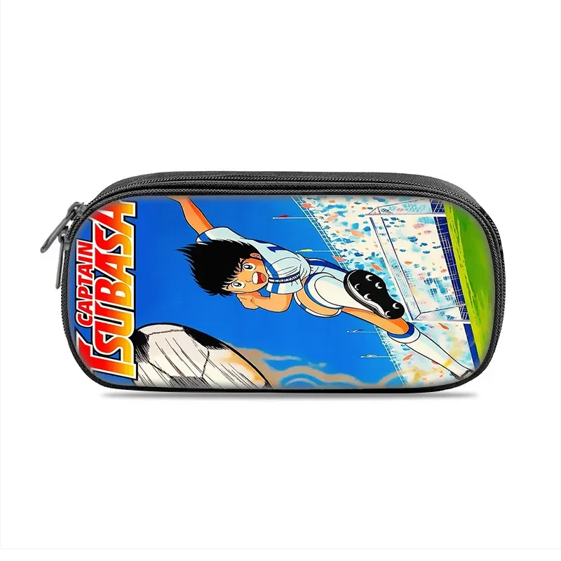 trousse à crayons captain tsubasa, polyvalente, motif dessin animé, grande capacité, article populaire, meilleur cadeau pour garçon ou fille pour les anniversaires à l'école