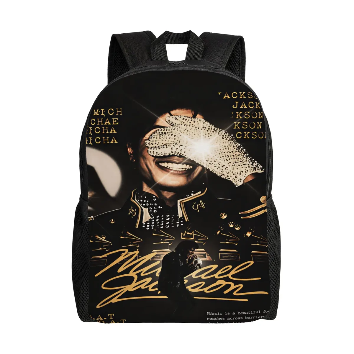 michael mj sac à dos unisexe respirant en polyester, sacs d'école amusants, sac à dos de voyage design