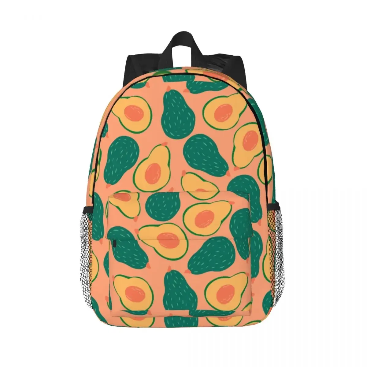 sac à dos à motif léopard avocat vert pour hommes et femmes, cartable pour étudiants, convient aux sacs pour ordinateur portable 15 pouces
