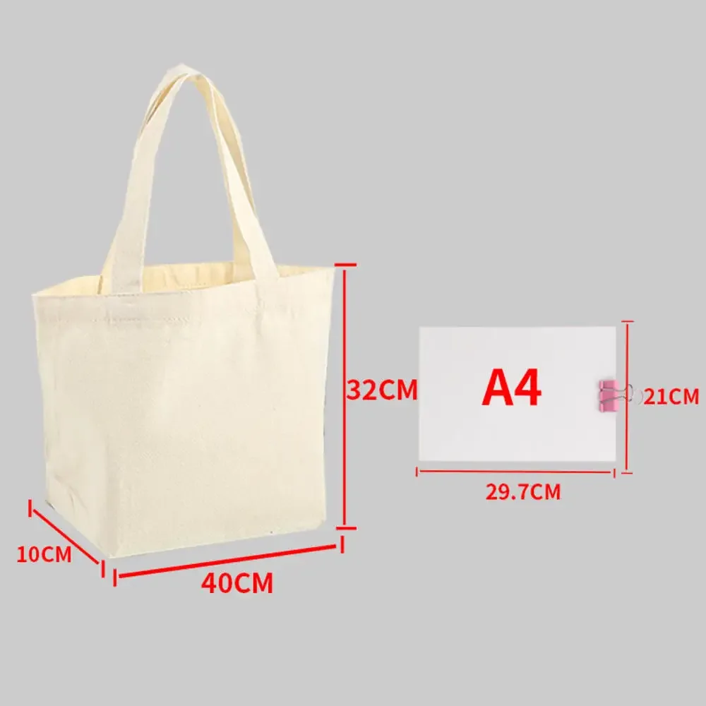 sac à main en toile noire pour étudiant, sac en coton initié unique, grand sac à provisions, poche de ceinture, sac cosmétique, cadeau