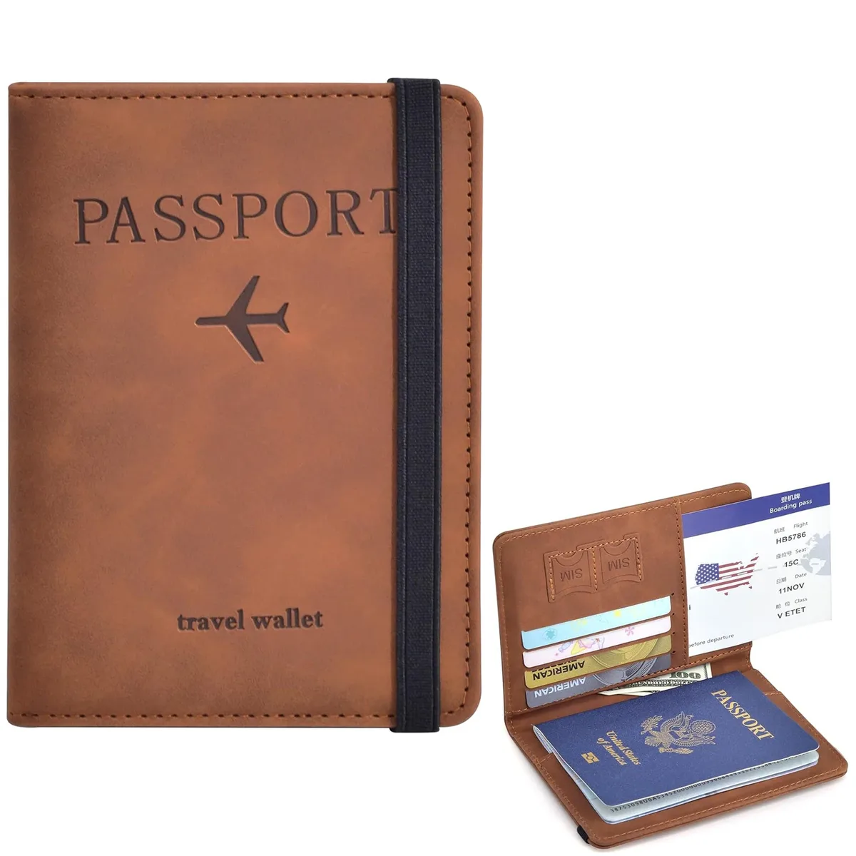Porte-passeport pour les essentiels de voyage, étui de protection pour passeport, accessoires de voyage, porte-passeport pour femmes/hommes