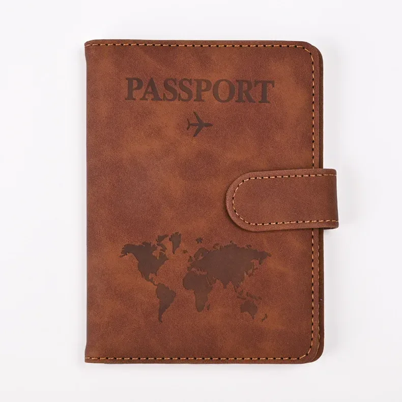 porte-passeport en cuir pu pour hommes et femmes, étui pour cartes de crédit, portefeuille de couverture, accessoires de voyage, sac à main