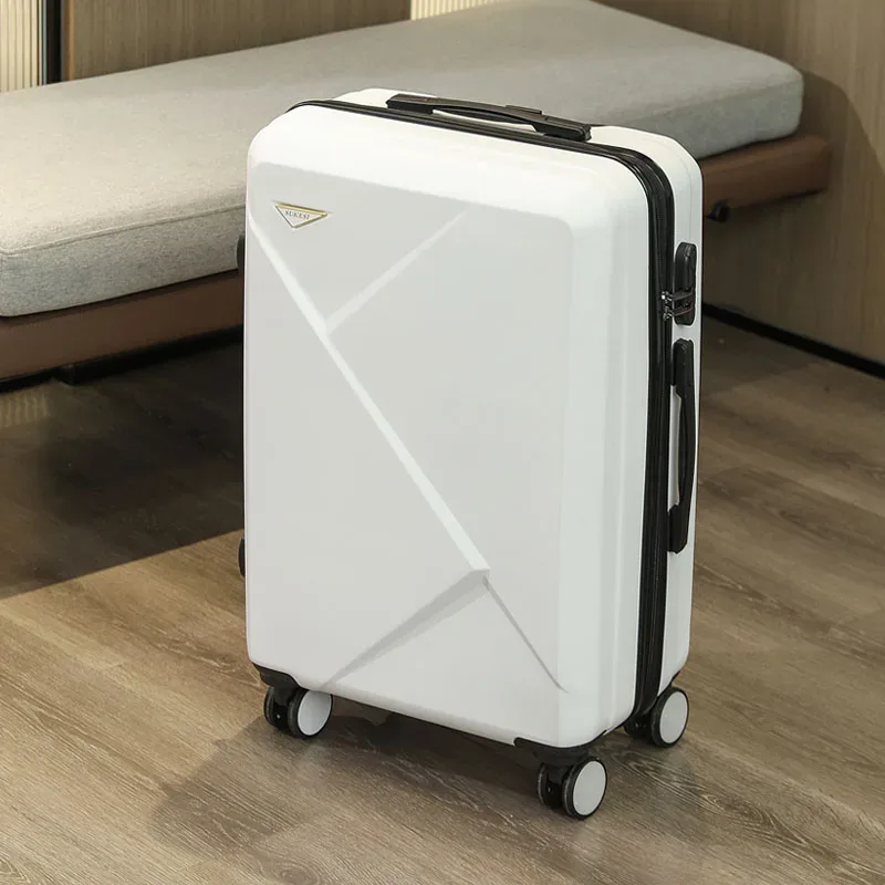 valise à bagages à main irrégulière z 20/24/28 pouces, roues rotatives en abs avec serrure à combinaison, bagage léger