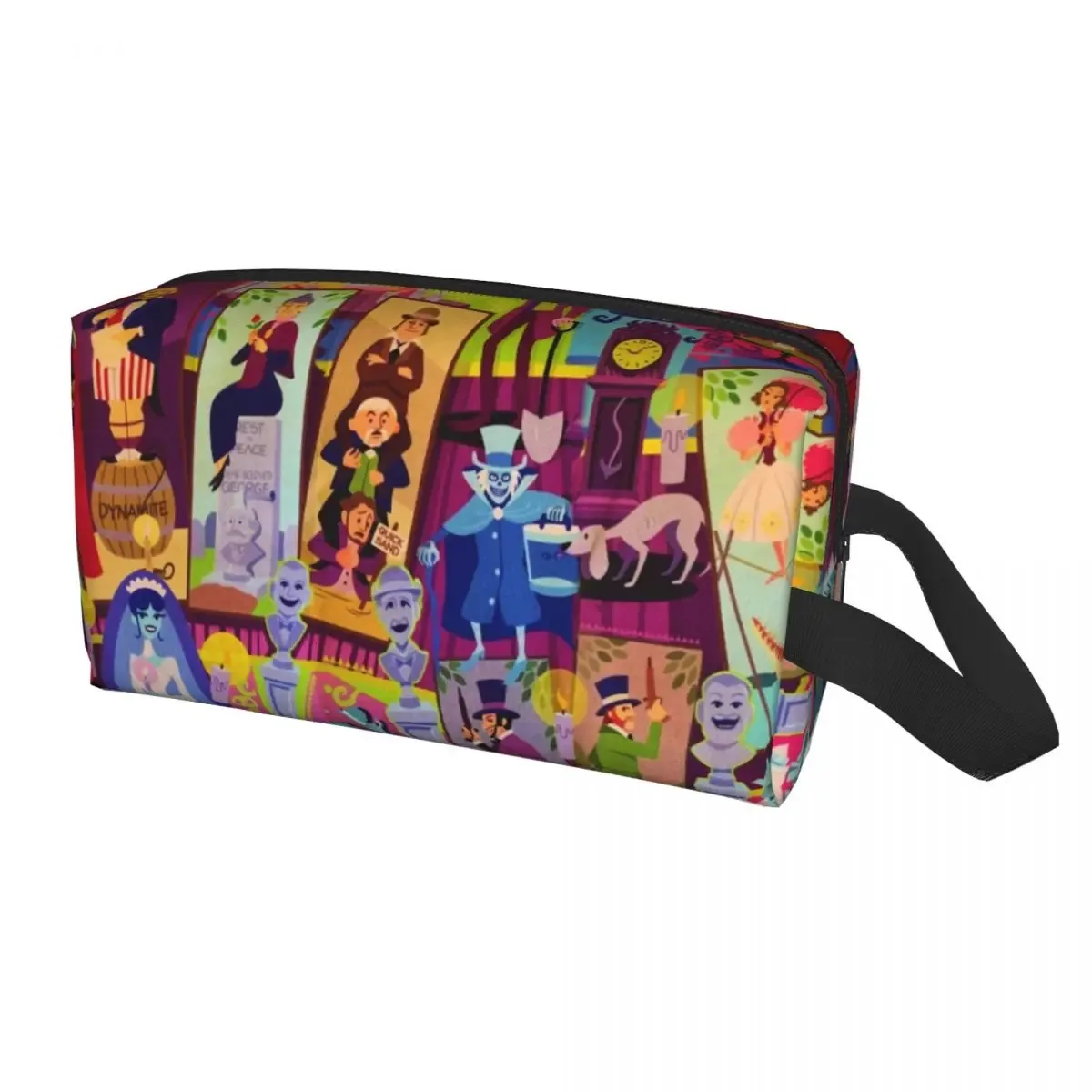 trousse de toilette de voyage personnalisée, mignonne, extensible, pour manoir hanté, maquillage, cosmétique, trousse de rangement, pour femme
