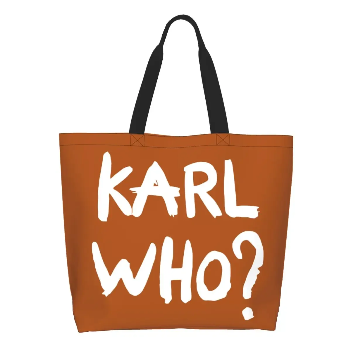 sac fourre-tout d'épicerie personnalisé karl who pour femmes, sac shopper en toile, sacs à main de grande capacité, mode initiée