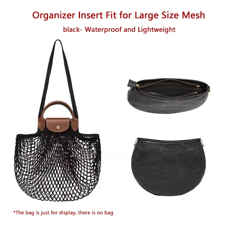 sac en filet organisateur insérer pour longchamp mini doublure sac de rangement ultra-léger sac à bandoulière sangle de rangement sac étanche accessoires