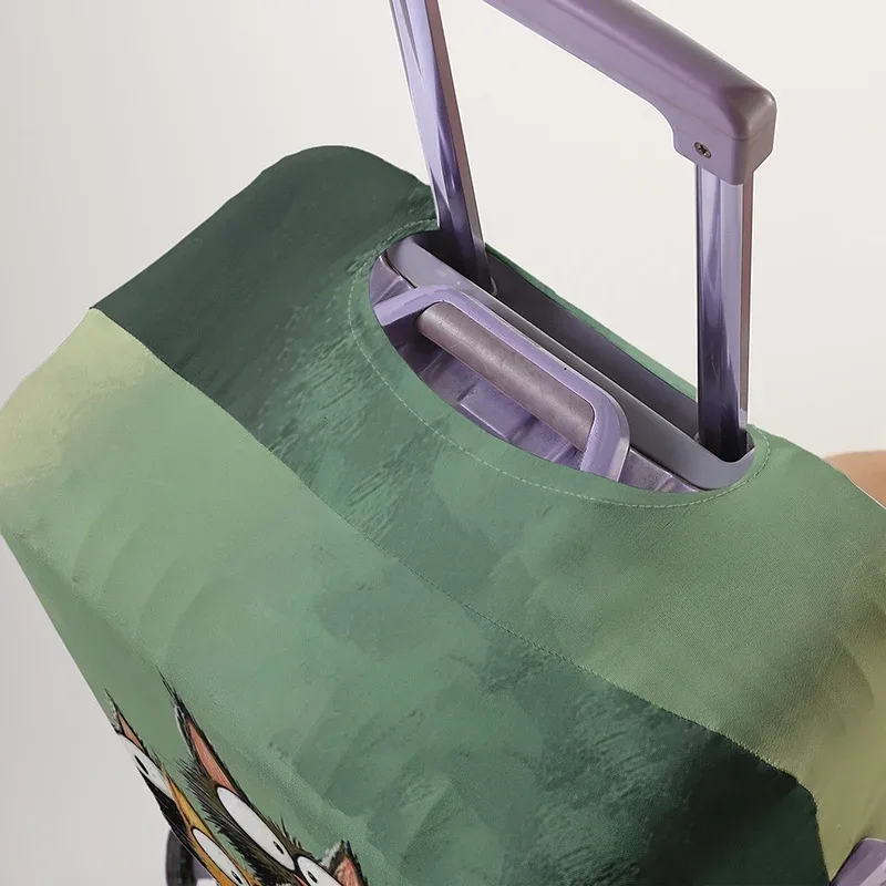 housse de protection pour bagages à motif de chat, adaptée aux bagages de 18 à 32 pouces, avec poignées, accessoires de voyage
