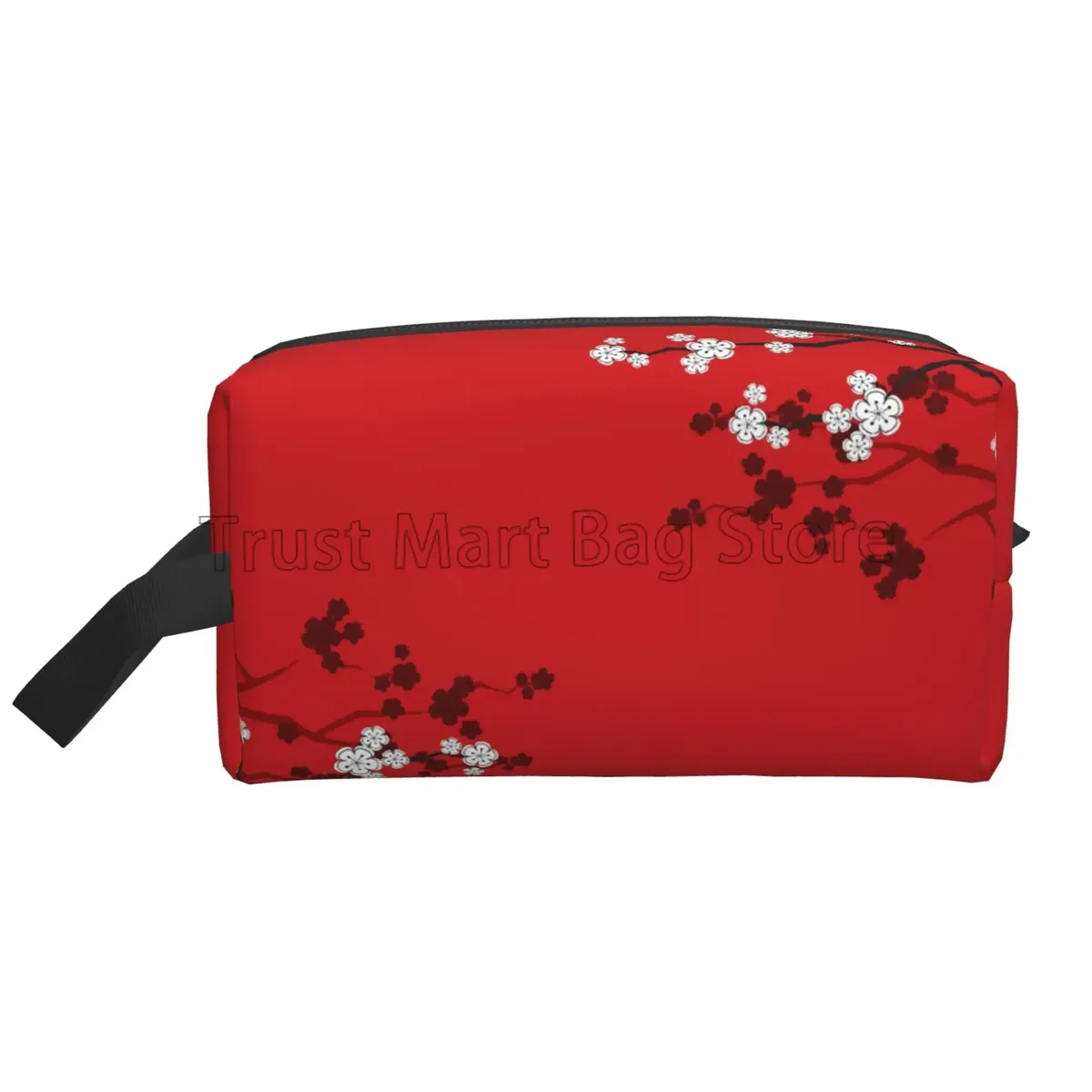 sacs à cosmétiques japonais sakura imprimés fleurs de cerisier pour femmes, pochette de toilette de voyage à fermeture éclair, grand sac de maquillage résistant à l'eau, cadeau