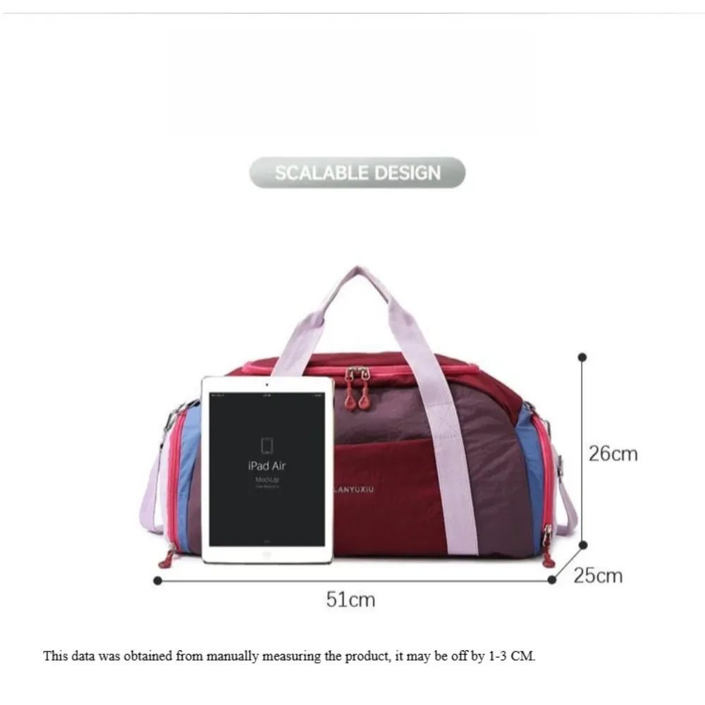 sac de sport pour femme avec séparation sec/humide, grande capacité, sac de voyage, sac à main, sac bandoulière