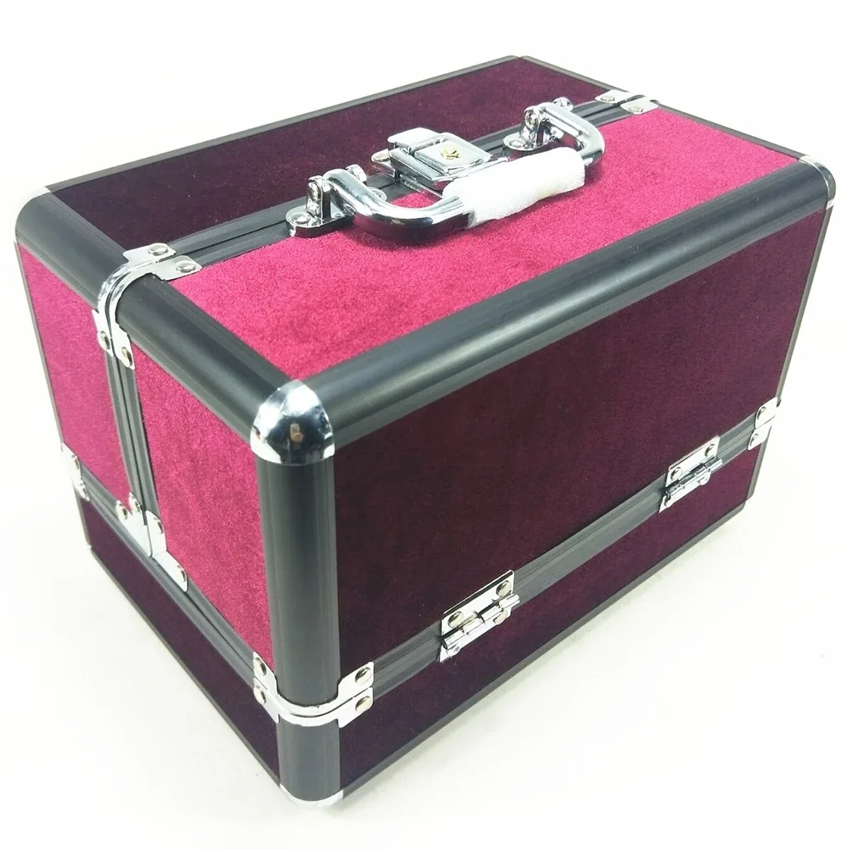 trousse de maquillage portable, grande capacité réglable, 4 plateaux coulissants, étui à cosmétiques, organisateur de rangement pour bijoux, beauté des ongles