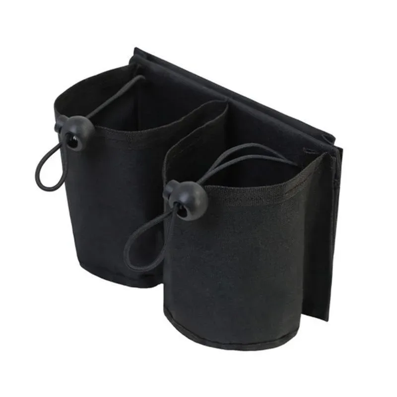 porte-bouteille d'eau pour poignée de bagage, pochette de rangement double pour gobelets, porte-boissons réglable avec cordon de serrage pour valise de voyage