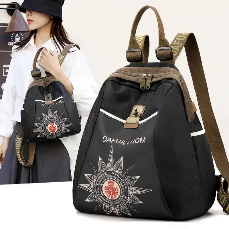 Sac à bandoulière simple pour femmes, sac à dos Oxford étanche, nouvelle personnalité, Style ethnique, Double épaule