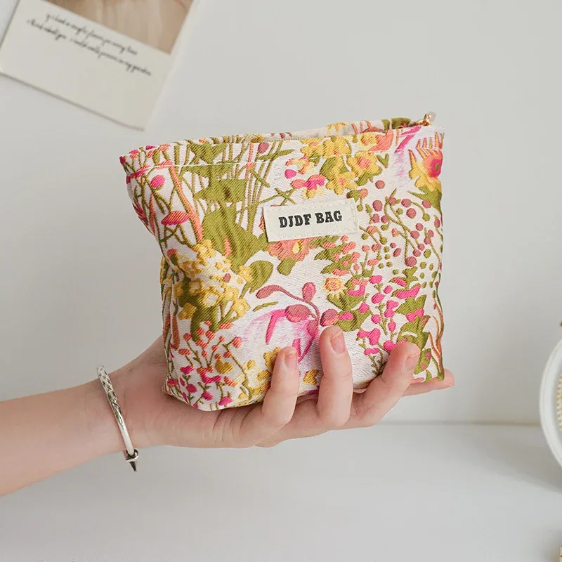 DJDF – trousse à cosmétiques pour femmes, produits de soins de la peau aux algues vertes, sac de rangement de grande capacité, trousse de toilette de voyage Portable, porte-monnaie