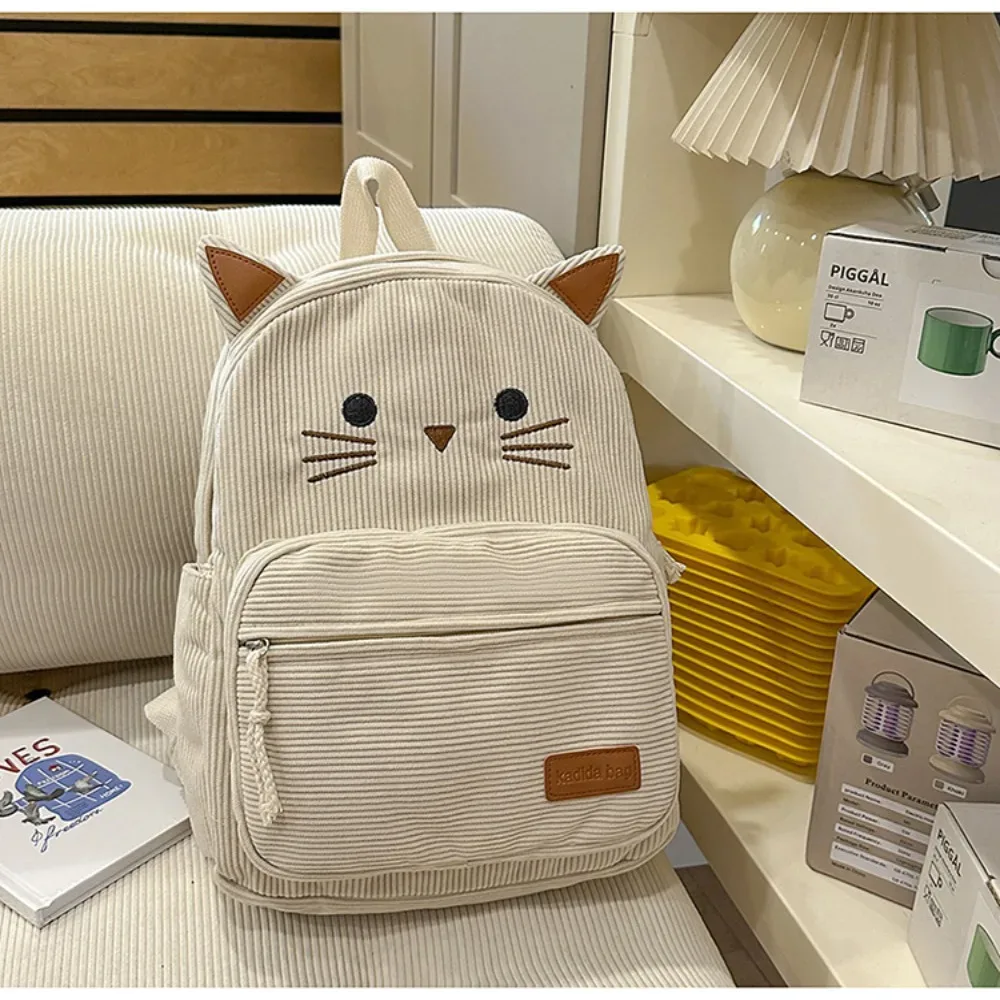 sac à dos ergonomique pour étudiant, motif chat de dessin animé, avec bretelles rembourrées, grande capacité, léger