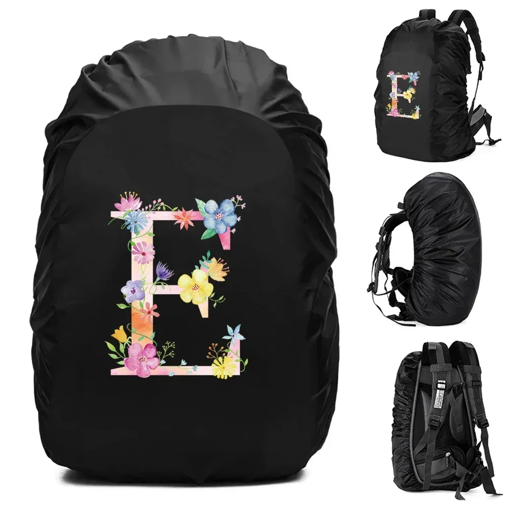 sac à dos étanche unisexe, housse de pluie, sac de camping en plein air, randonnée, escalade, sports, housse de pluie anti-poussière, imprimé lettre rose, 30l, 40l, 70l