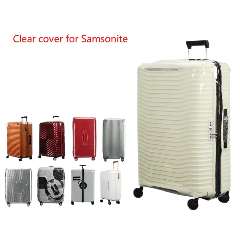 housse de valise pour samsonite c-lite cs20709, housses de protection transparentes en pvc avec fermeture éclair, accessoire de valise de voyage anti-poussière