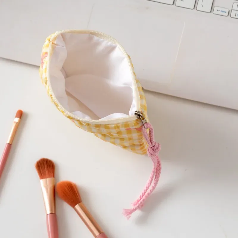 sac à cosmétiques avec nœud mignon, sac à cosmétiques à fermeture éclair pour femmes, petit étui de rangement pour rouge à lèvres, trousse de maquillage, sacs pour cartes de voyage pour dames