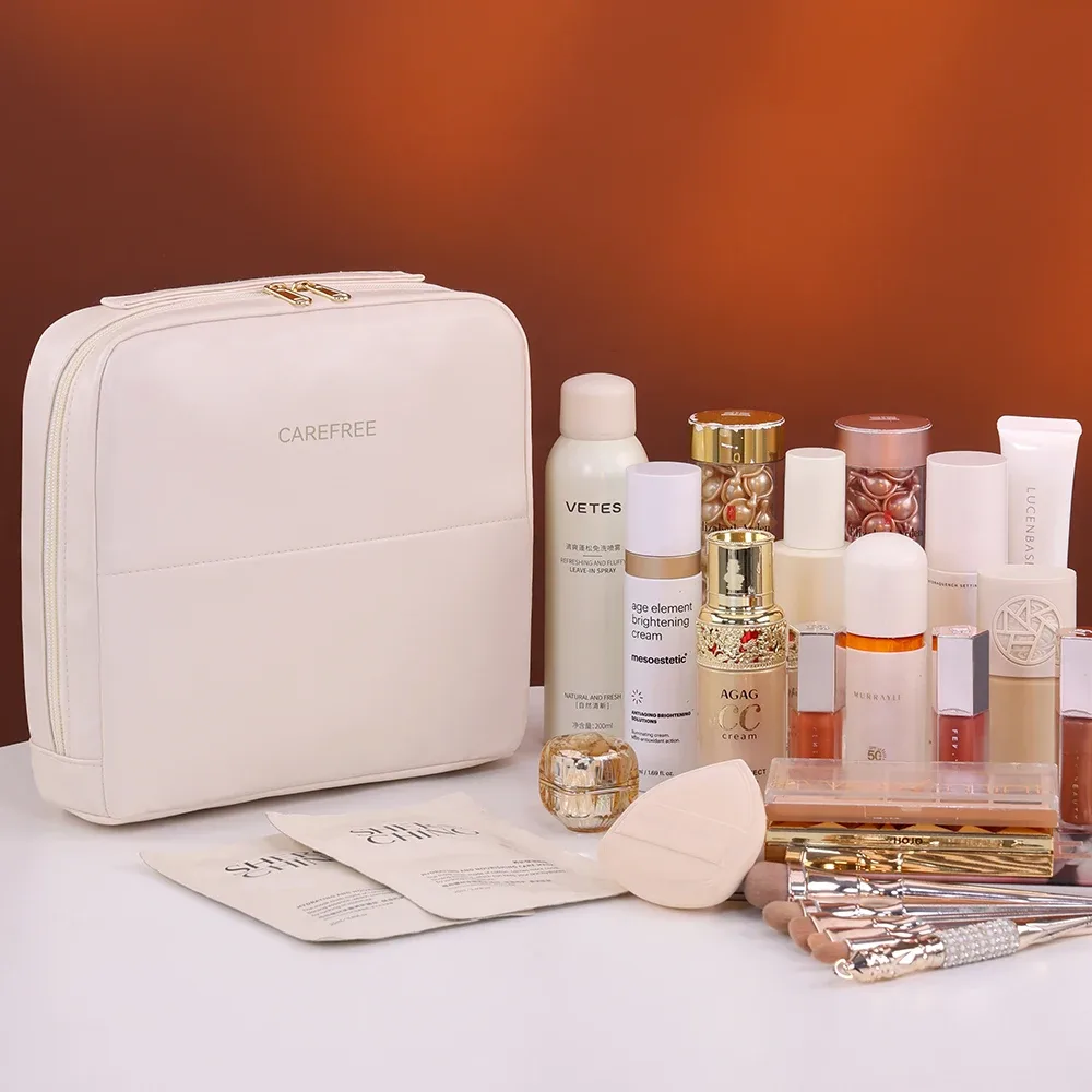 sac debout portable grande capacité voyage sac de rangement de toilette étanche pour brues outils cosmétiques organisateur de maquillage pour femmes