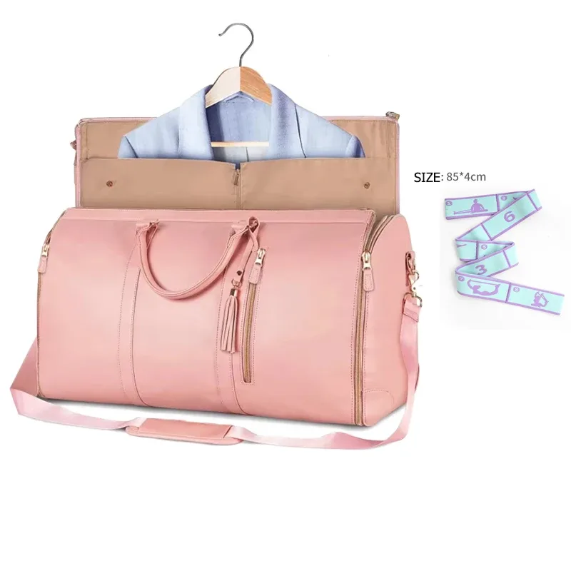sac de voyage pliable pour femme, pratique, grand sac de voyage en cuir pu, sac de voyage d'affaires pour femme