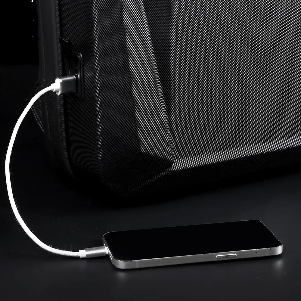 sac à dos rigide pour ordinateur portable 17 pouces pour hommes, étanche, antivol, extensible, verrouillage tsa, sac de jeu, sac à dos d'affaires de luxe, charge usb