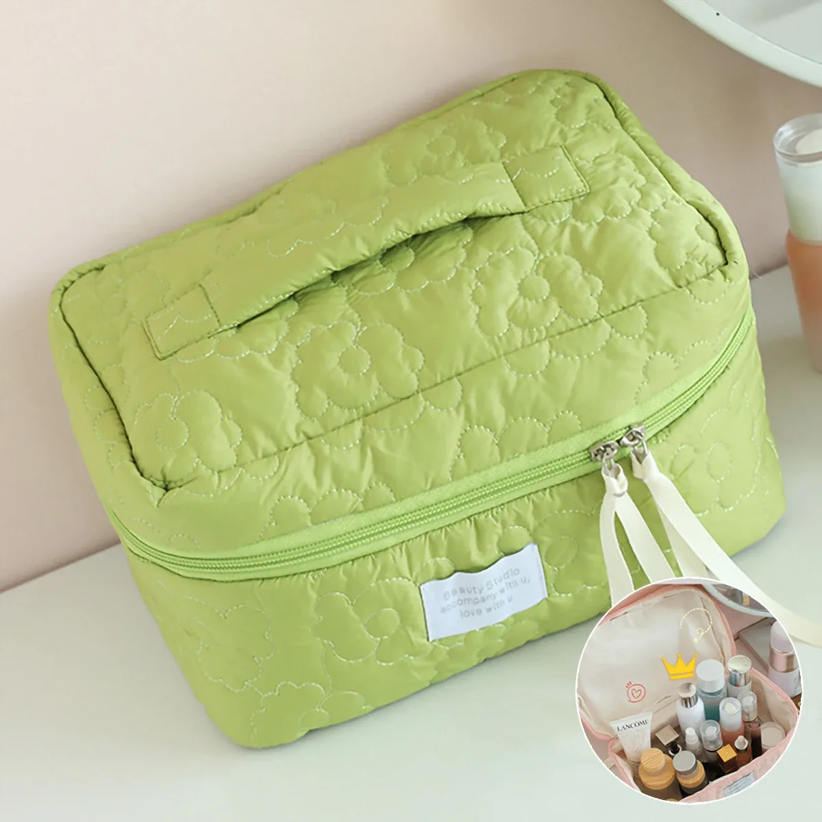 nouvelle trousse de toilette de voyage style ins couleur bonbon, sac de maquillage léger et luxueux pour femme, trousse à rouge à lèvres portable
